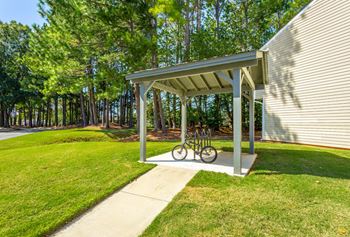 Bike rack at hawthorne at lily flagg in huntsville, al